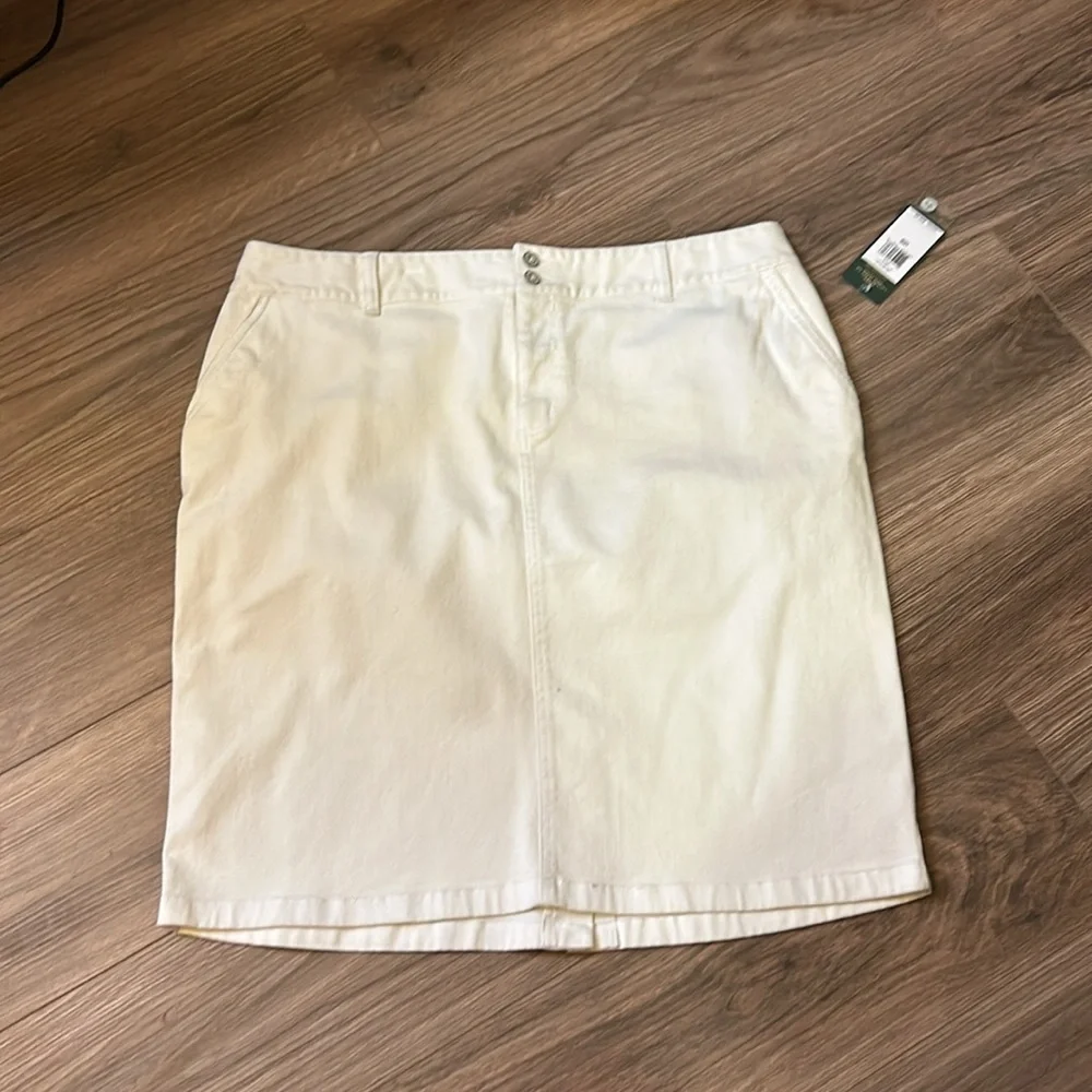 Lauren Ralph Lauren White Pencil Skirt